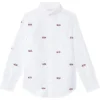 Janie and Jack Embroidered Oxford Top (Toddler/Little Kid/Big Kid) | Shirts & Tops