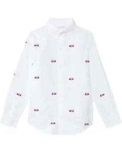 Janie and Jack Embroidered Oxford Top (Toddler/Little Kid/Big Kid) | Shirts & Tops