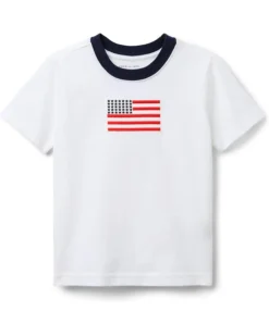Janie and Jack Boys Flag Graphic Tee (Toddler/Little Kid/Big Kid) | Shirts & Tops