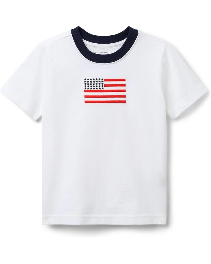 Janie and Jack Boys Flag Graphic Tee (Toddler/Little Kid/Big Kid) | Shirts & Tops 1 Janie and Jack Boys Flag Graphic Tee (Toddler/Little Kid/Big Kid) | Shirts & Tops