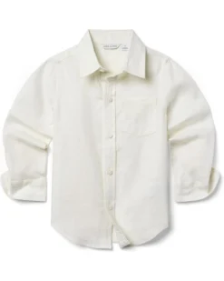 Janie and Jack Linen Roll Up Shirt (Toddler/Little Kid/Big Kid) | Shirts & Tops