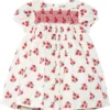 Janie and Jack Floral Sateen Smocked Dress (Infant) | Dresses