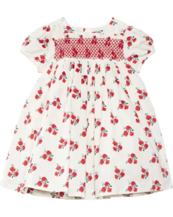 Janie and Jack Floral Sateen Smocked Dress (Infant) | Dresses