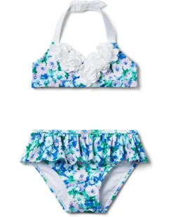 Janie and Jack Floral Two Piece Swimsuit (Toddler/Little Kids/Big Kids) | Swimwear