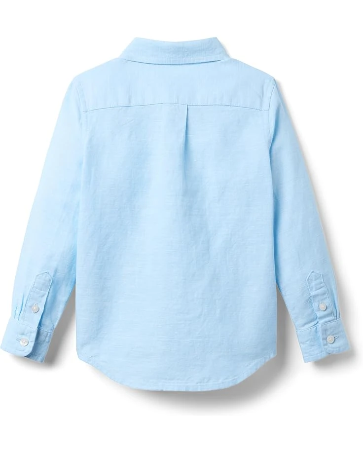 Janie and Jack Linen Roll-Up Shirt (Toddler/Little Kid/Big Kid) | Shirts & Tops 2 Janie and Jack Linen Roll-Up Shirt (Toddler/Little Kid/Big Kid) | Shirts & Tops - Image 2