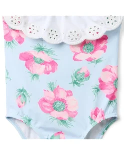 Janie and Jack Floral Eyelet One-Piece Swim (Toddler/Little Kid/Big Kid) | Swimwear -Mama Baby Clothes 71PzotwB24L. AC SR736920