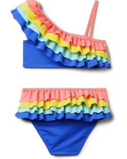 Janie and Jack Ruffle Two Piece Swimsuit (Toddler/Little Kids/Big Kids) | Swimwear