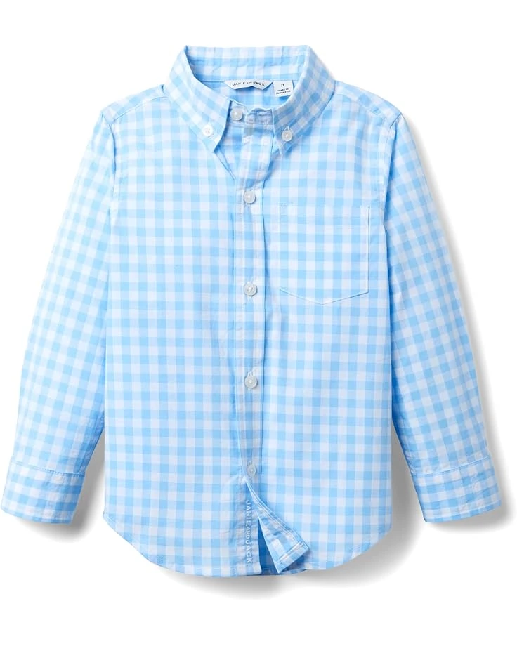 Janie and Jack Gingham Button-Down Shirt (Toddler/Little Kid/Big Kid) | Shirts & Tops 1 Janie and Jack Gingham Button-Down Shirt (Toddler/Little Kid/Big Kid) | Shirts & Tops