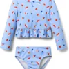 Janie and Jack Girls Popsicle Rashguard Swimsuit (Toddler/Little Kid/Big Kid) | Swimwear