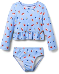 Janie and Jack Girls Popsicle Rashguard Swimsuit (Toddler/Little Kid/Big Kid) | Swimwear