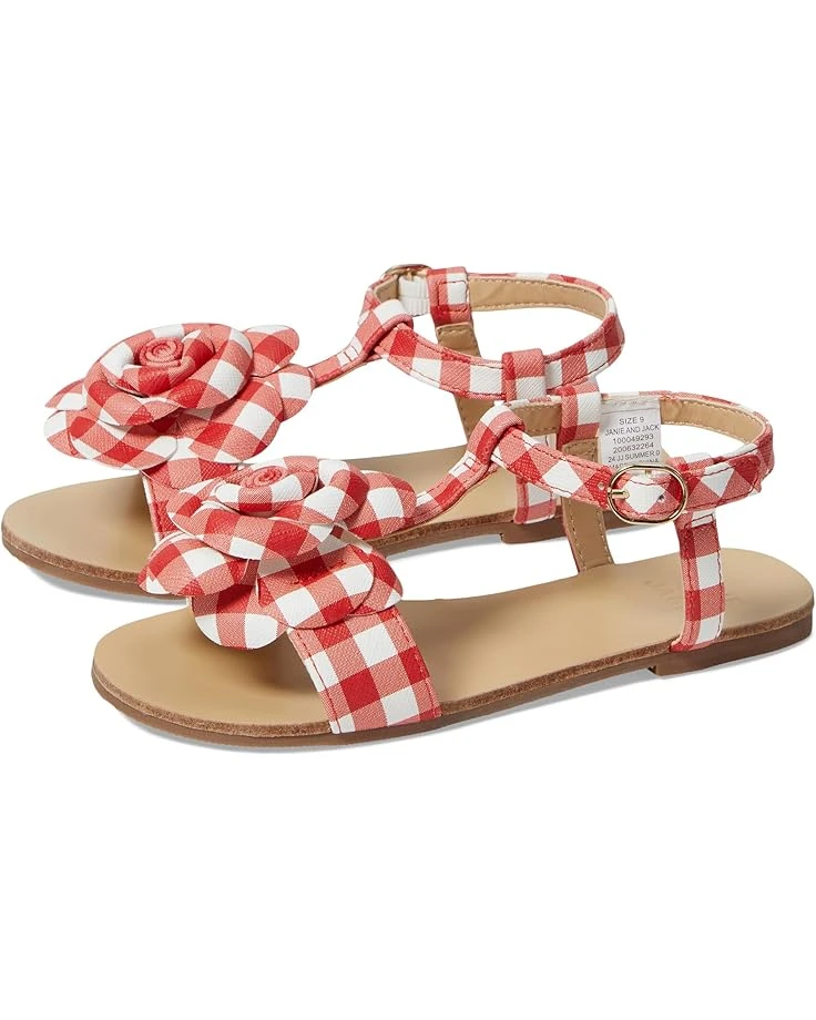 Janie and Jack Gingham Flower Sandal (Toddler/Little Kid/Big Kid) | Sandals 1 Janie and Jack Gingham Flower Sandal (Toddler/Little Kid/Big Kid) | Sandals