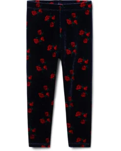 Janie and Jack Flower Velour Leggings (Toddler/Little Kids/Big Kids) | Pants