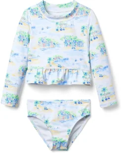 Janie and Jack Scenic Rashguard Two-Piece Suit (Toddler/Little Kid/Big Kid) | Swimwear