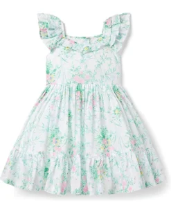 Janie and Jack White Floral Dress (Toddler/Little Kids/Big Kids) | Dresses