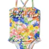 Janie and Jack Bold Floral Onepiece (Toddler/Little Kids/Big Kids) | Swimwear