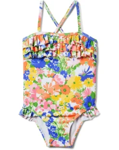Janie and Jack Bold Floral Onepiece (Toddler/Little Kids/Big Kids) | Swimwear