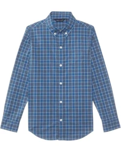 Janie and Jack Plaid Button-Down Top (Toddler/Little Kid/Big Kid) | Shirts & Tops