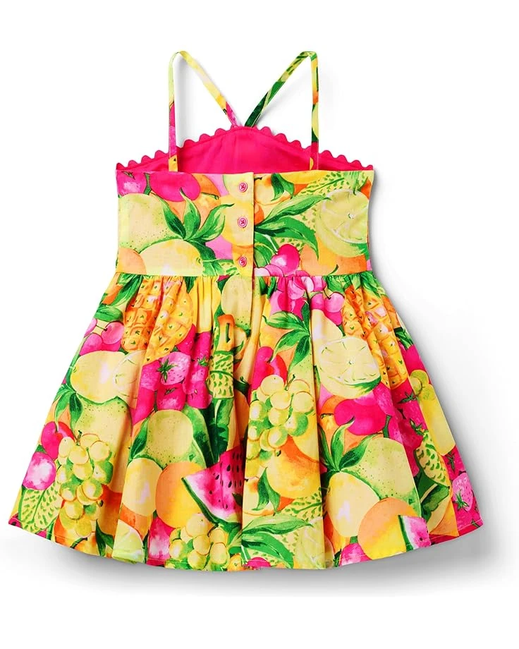 Janie and Jack Girls Fruit Print Dress (Toddler/Little Kid/Big Kid) | Dresses 2 Janie and Jack Girls Fruit Print Dress (Toddler/Little Kid/Big Kid) | Dresses - Image 2