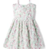 Janie and Jack Mint Floral Dress (Big Kids) | Dresses