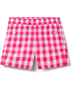 Janie and Jack Girls Pink Gingham Short (Toddler/Little Kid/Big Kid) | Shorts