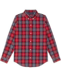 Janie and Jack Plaid Button-Down Top (Toddler/Little Kid/Big Kid) | Shirts & Tops
