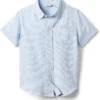 Janie and Jack Boys Linen Stripe Top (Toddler/Little Kid/Big Kid) | Shirts & Tops