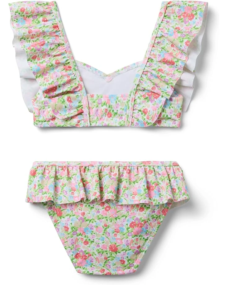 Janie and Jack Ditsy Floral Ruffle Two Piece Swim (Toddler/Little Kid/Big Kid) | Swimwear 2 Janie and Jack Ditsy Floral Ruffle Two Piece Swim (Toddler/Little Kid/Big Kid) | Swimwear - Image 2