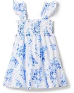 Janie and Jack Smocked Floral Dress (Toddler/Little Kids/Big Kids) | Dresses