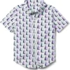 Janie and Jack Sailboat Print Button Up Shirt (Toddler/Little Kids/Big Kids) | Shirts & Tops