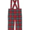 Janie and Jack Baby Plaid Suspender Pant (Toddler/Little Kids/Big Kids) | Pants