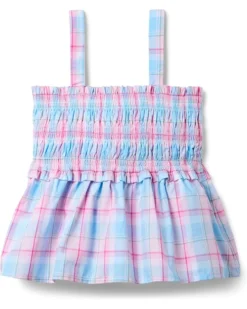 Janie and Jack Smocked Madras Top (toddler/Little Kid/Big Kid) | Shirts & Tops