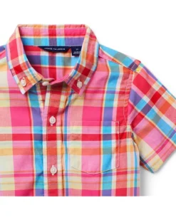 Janie and Jack Boys Madras Pink Plaid Top (Toddler/Little Kid/Big Kid) | Shirts & Tops -Mama Baby Clothes 915GnFOud4L. AC SR736920
