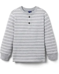 Janie and Jack Stripe Henley (Toddler/Little Kids/Big Kids) | Shirts & Tops