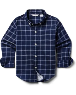 Janie and Jack Brushed Tattersol Shirt (Toddler/Little Kid/Big Kid) | Shirts & Tops