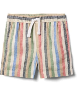 Janie and Jack Boys Pull on Linen Stripe Short (Toddler/Little Kid/Big Kid) | Shorts