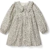 Janie and Jack Ivory Floral Dress (Toddler/Little Kid/Big Kid) | Dresses