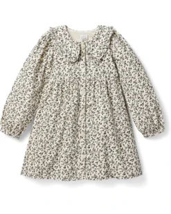 Janie and Jack Ivory Floral Dress (Toddler/Little Kid/Big Kid) | Dresses