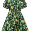 Janie and Jack Green Floral Dress (Big Kids) | Dresses