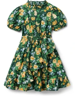 Janie and Jack Green Floral Dress (Big Kids) | Dresses