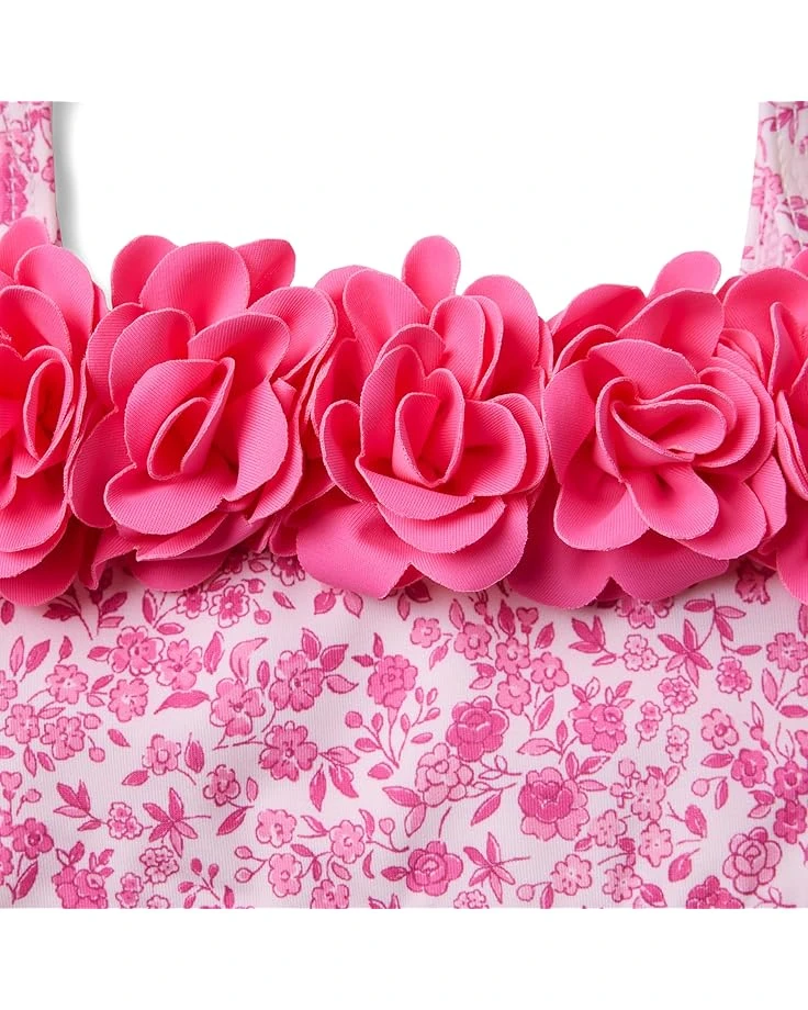 Janie and Jack Flower Two Piece Swim (Toddler/Little Kid/Big Kid) | Swimwear 3 Janie and Jack Flower Two Piece Swim (Toddler/Little Kid/Big Kid) | Swimwear - Image 3