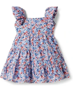 Janie and Jack Girls Ditsy Floral Dress (Toddler/Little Kid/Big Kid) | Dresses