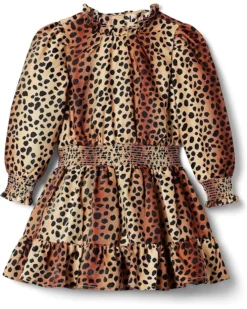 Janie and Jack Animal Print Satin Dress (Toddler/Little Kids/Big Kids) | Dresses
